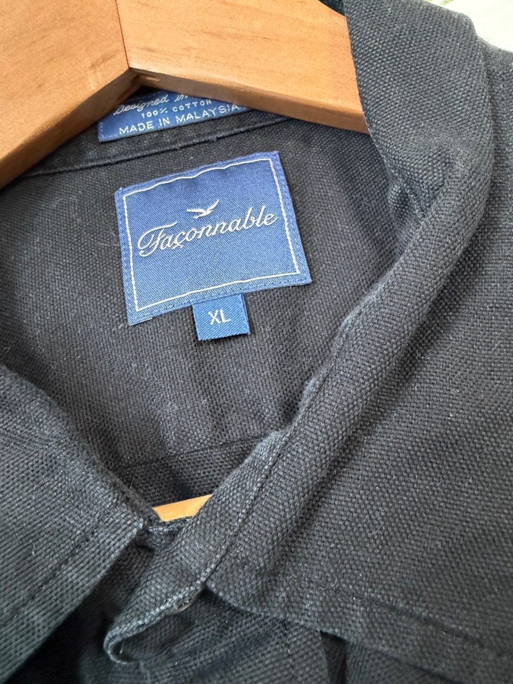Faconnable short sleeve button up , black XL